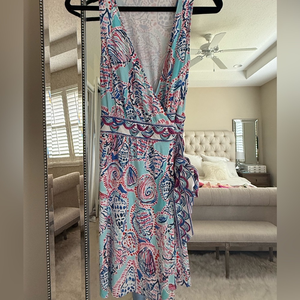 Lilly Pulitzer Shell Print Wrap Dress